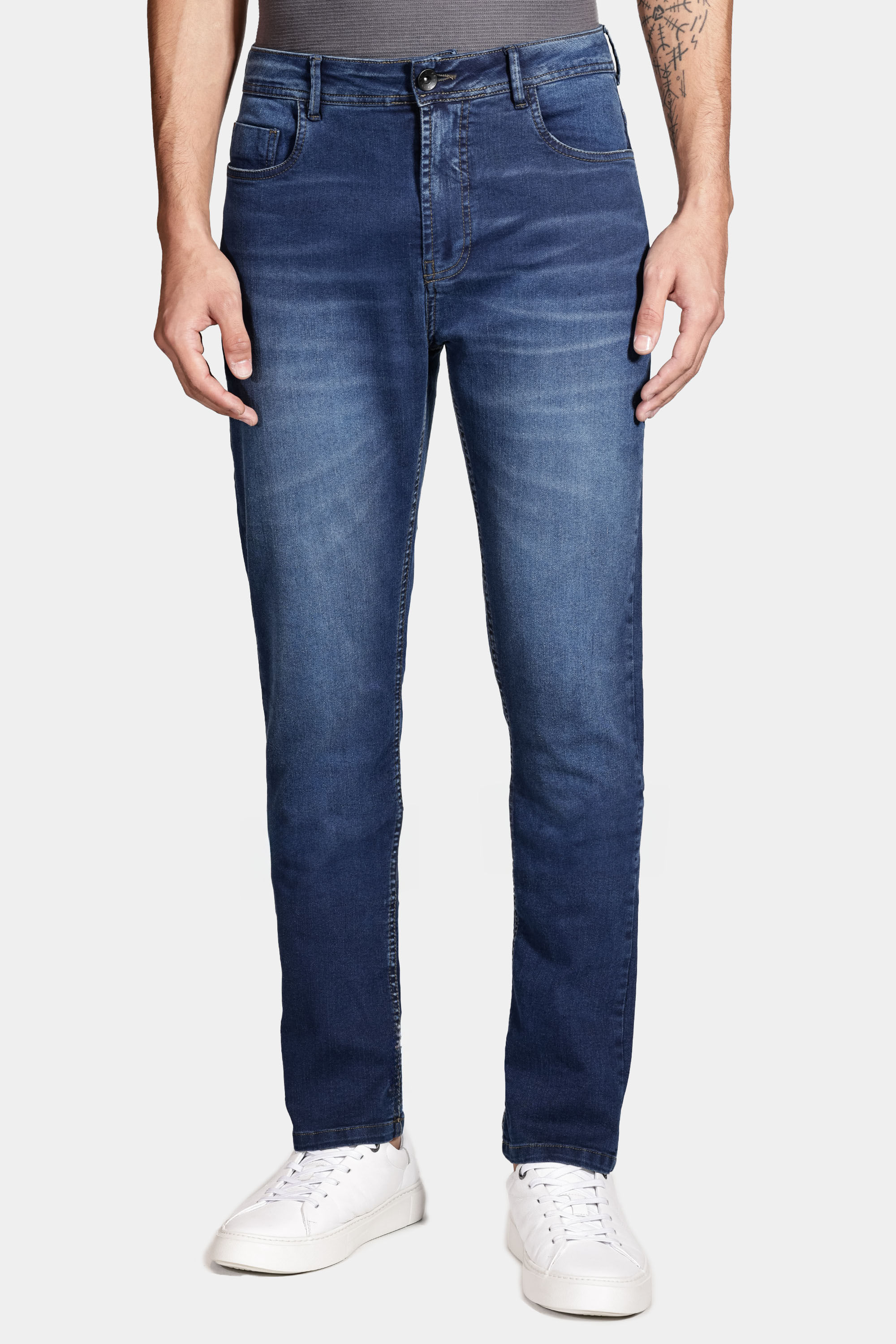 Calça Jeans Slim Sky Used Azul