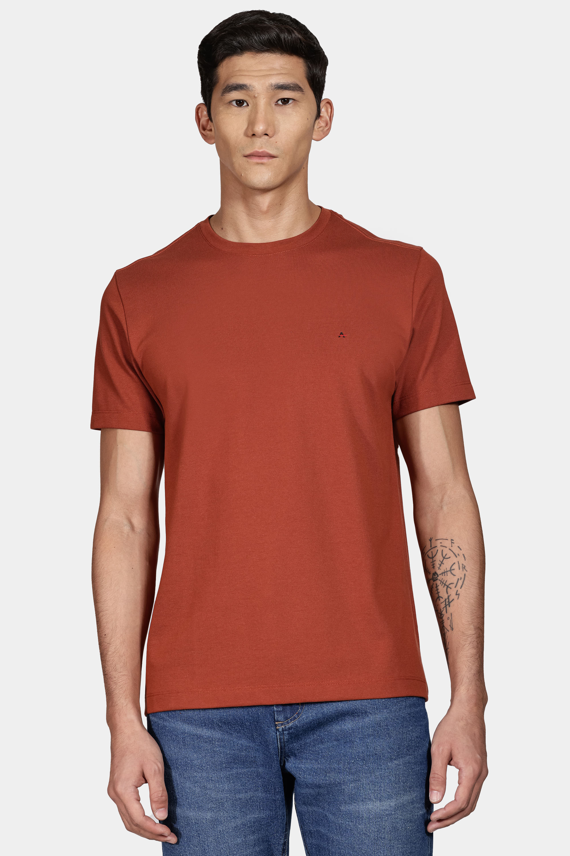 Camiseta Piquet Peruano Tijolo