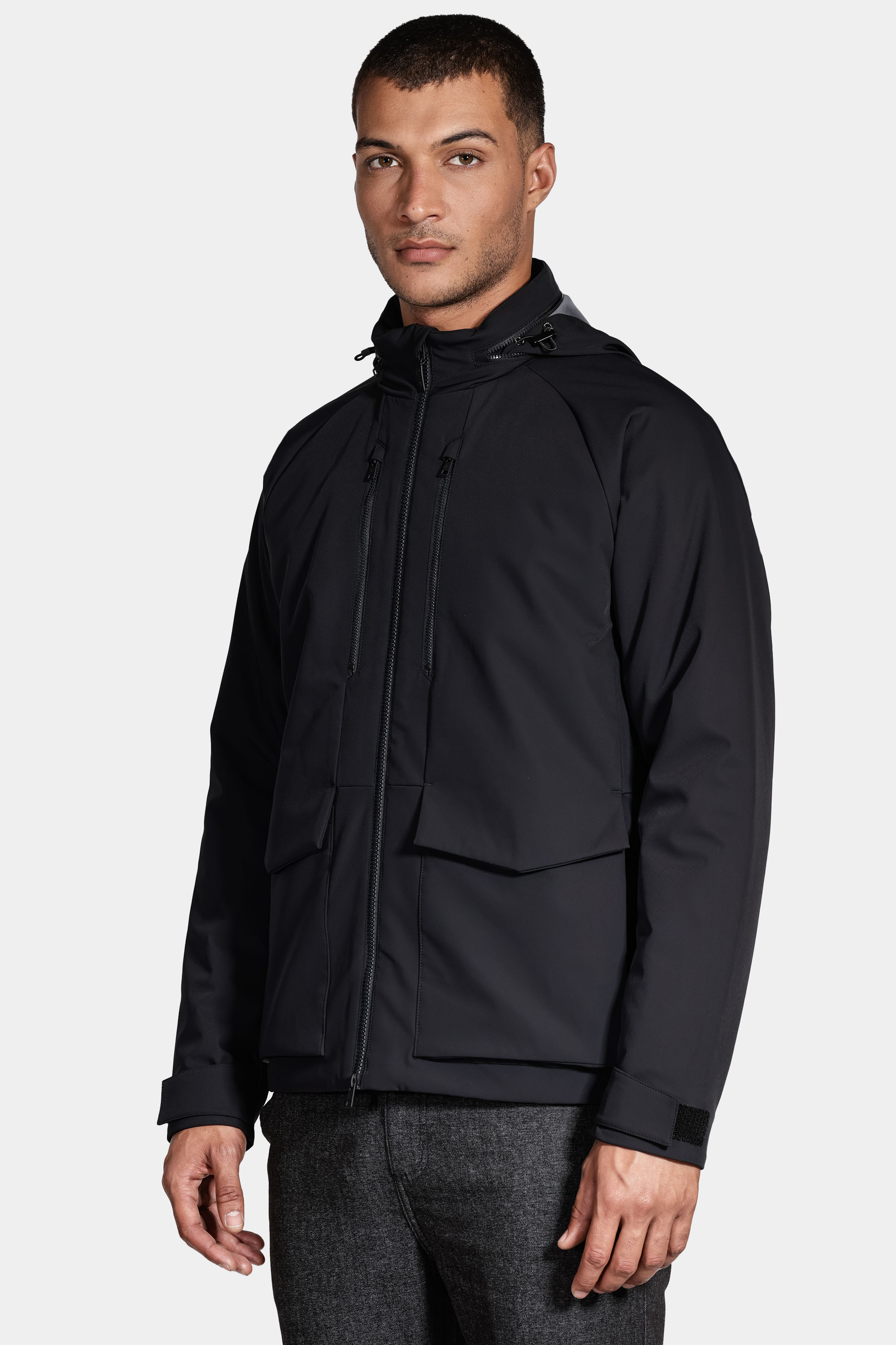 Jaqueta Twill Capuz Liq Repeller Preto